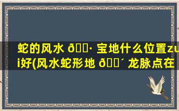 蛇的风水 🕷 宝地什么位置zui
好(风水蛇形地 🐴 龙脉点在什么位置)